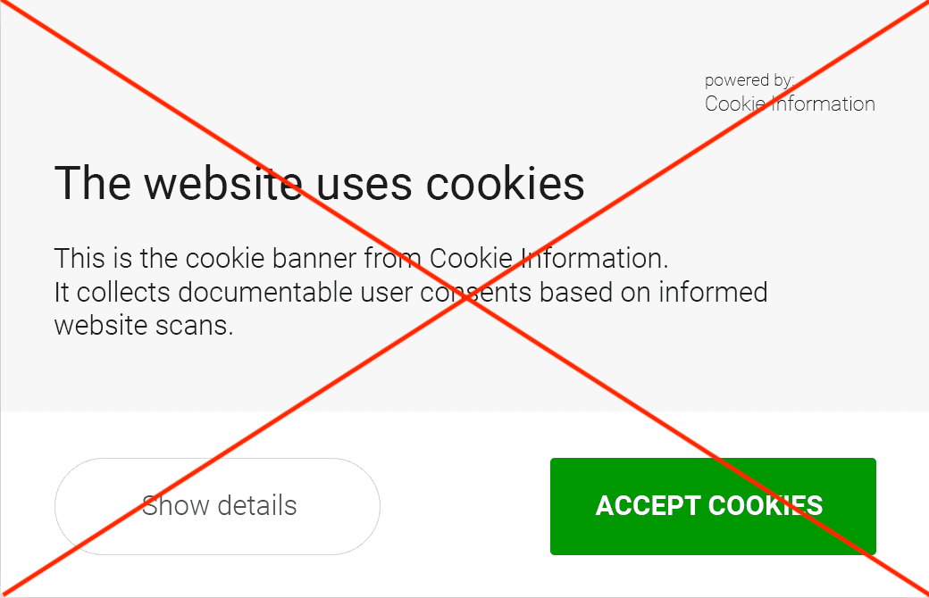 Image of No cookie banners required