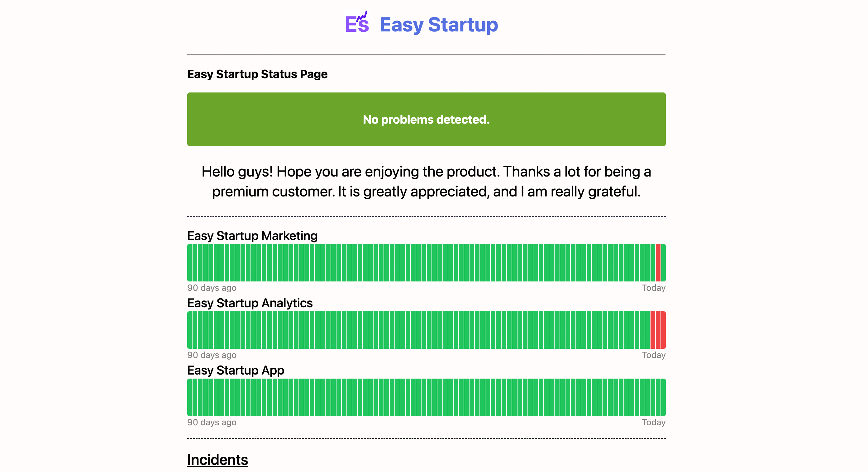 Image of Super fast status page
